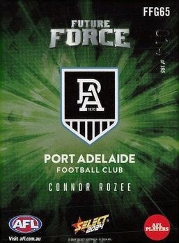 2024 Select AFL Footy Stars - Future Force Green #FFG65 Connor Rozee Back
